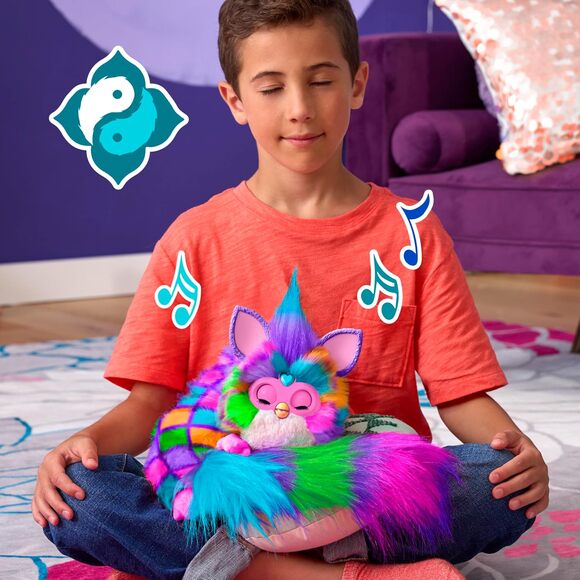 Furby DJ Interactive Toy Neon Star Plush Kids 6 Plus Music Lights Motion - Picture 4 of 13